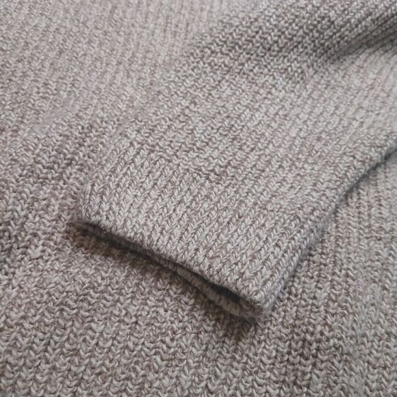 Eddie Bauer Sweater Mens XLT Beige Knit USA Classic 5 Button Henley Fisherman - Picture 13 of 16